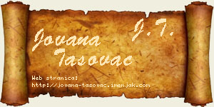 Jovana Tasovac vizit kartica